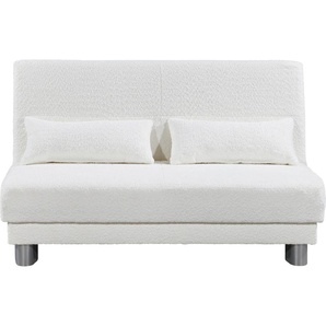 Schlafsofa INOSIGN Gina, weiß, B:80cm H:86cm T:195cm, Sofas, mit einem Handgriff vom Sofa zum Bett, Topseller