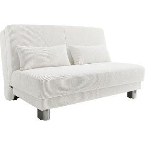 Schlafsofa INOSIGN Gina, weiß, B:140cm H:86cm T:195cm, Sofas, mit einem Handgriff vom Sofa zum Bett, Topseller