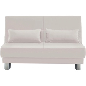 Schlafsofa INOSIGN Gina, weiß, B:160cm H:86cm T:195cm, 100% PU, Sofas, mit einem Handgriff vom Sofa zum Bett, Topseller