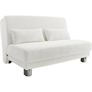 Schlafsofa INOSIGN Gina, weiß, B:160cm H:86cm T:195cm, Sofas, mit einem Handgriff vom Sofa zum Bett, Topseller