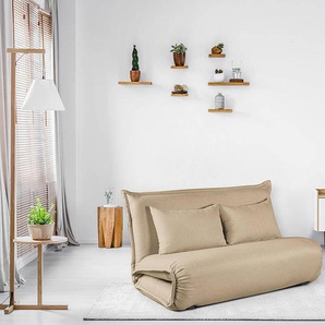 Schlafsofa Jake Beige Webstoff Radis 150 x 75 x 85cm