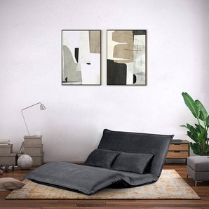 Schlafsofa Jake Grau Cordstoff Winka 150 x 75 x 85cm