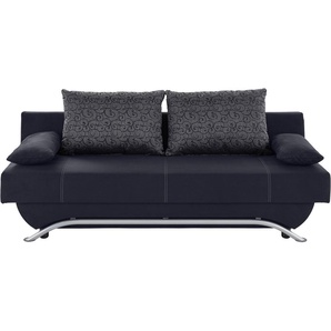 Schlafsofa JOCKENHÖFER GRUPPE Nancy Sofas Gr. B/H/T: 190 cm x 81 cm x 81 cm, Microfaser PRIMABELLE, schwarz Einzelsofas inklusive Bettkasten