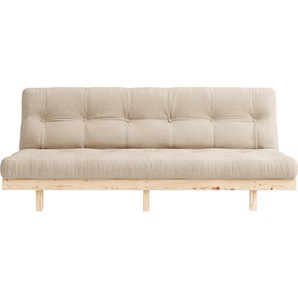 Schlafsofa KARUP DESIGN Lean Sofas Gr. B/H/T: 190 cm x 73 cm x 99 cm, Baumwollmi, beige Einzelsofas mit Bettfunktion und Futonmatratze