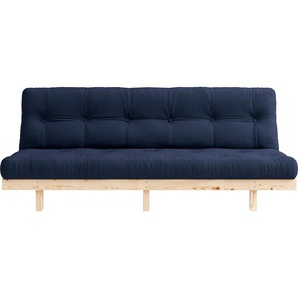 Schlafsofa KARUP DESIGN Lean Sofas Gr. B/H/T: 190 cm x 73 cm x 99 cm, Baumwollmi, blau (marine) Einzelsofas mit Bettfunktion und Futonmatratze