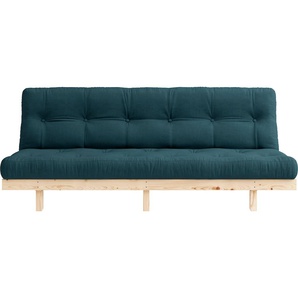 Schlafsofa KARUP DESIGN Lean Sofas Gr. B/H/T: 190 cm x 73 cm x 99 cm, Baumwollmi, blau (petrolblau) Einzelsofas
