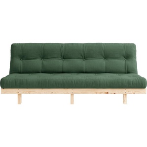 Schlafsofa KARUP DESIGN Lean Sofas Gr. B/H/T: 190 cm x 73 cm x 99 cm, Baumwollmi, grün (olivgrün) Einzelsofas mit Bettfunktion und Futonmatratze