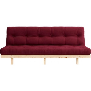 Schlafsofa KARUP DESIGN Lean Sofas Gr. B/H/T: 190 cm x 73 cm x 99 cm, Baumwollmi, rot (bordeau) Einzelsofas