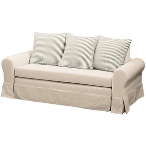 Schlafsofa Larmond Beige/Kaschmir Webstoff Sari / Webstoff Habren 205cm Landhaus