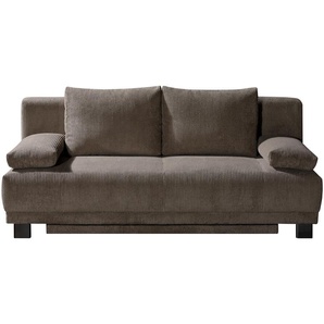 Schlafsofa aus Cord Luna ¦ braun ¦ Maße (cm): B: 200 H: 89 T: 96.0