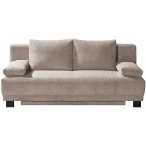 Schlafsofa aus Cord Luna ¦ braun ¦ Maße (cm): B: 200 H: 89 T: 96.0