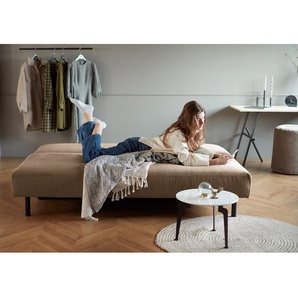 Schlafsofa Merga Beige/Cappuccino Wolle 200 x 65 x 100cm Modern