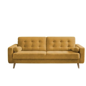 Schlafsofa mit Bettkasten Fjord ¦ gelb ¦ Maße (cm): B: 226 H: 88 T: 90.0