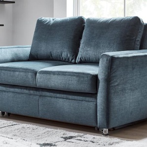 Schlafsofa MP-PD19021 in marine, mit Längsschläferfunktion, Liegefläche ca. 120 x 200 cm