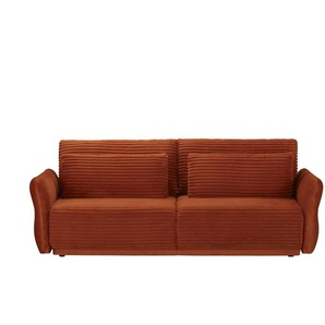 Schlafsofa mit Bettkasten Palermo ¦ orange ¦ Maße (cm): B: 228 H: 94 T: 113.0
