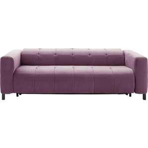 Schlafsofa PLACES OF STYLE Termini Sofas Gr. B/H/T: 190 cm x 69 cm x 104 cm, Samtvelours, Breite 190cm, HR-Kaltschaum RG-40, lila (purple) Einzelsofas drei Breiten und 3 Matratzenausführungen; als Dauerschläfer geeignet