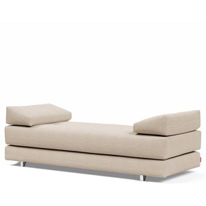 Schlafsofa Sigmund Grau Webstoff Kenya 200 x 85 x 80cm Silber