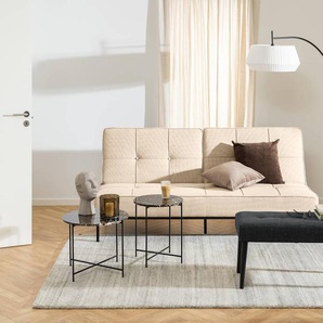 Schlafsofa Sogboro Beige Strukturstoff Badia 198 x 87 x 95cm Modern