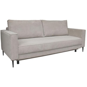 Schlafsofa Terra in grau, mit Schlaffunktion, Liegefläche ca. 145 x 190 cm