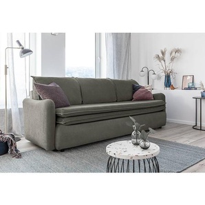 Schlafsofa Trancoso mit Matratze Schwarz Samt Mohini 214 x 92 x 92cm Modern