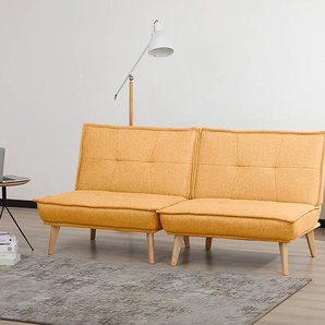 Schlafsofa Trimnell Gelb/Maisgelb Material: Textil, Holz teilmassiv Oberfläche Holz: Lasiert 198 x 84 x 83cm Modern