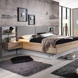 Schlafzimmer Launch, seidengrau/Sanremo Eiche hell Nachbildung, mit Bettschubkasten