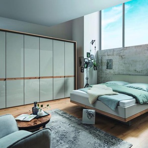 Schlafzimmer Barcelona, champagner/Bianco Eiche, 180 x 200 cm, Schrank 300 x 216 cm