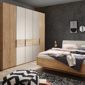 Schlafzimmer Cadiz, Eiche bianco, 180 x 200 cm, Schrank 250 x 236 cm