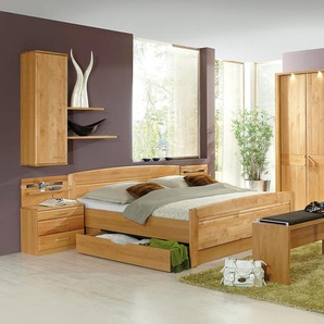 Schlafzimmer Lausanne, Erle teilmassiv, 180 x 200 cm, Schrank 300 x 216 cm