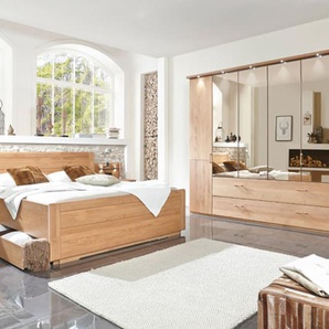 Schlafzimmer Lido, Erle, 180 x 200 cm, Schrank 300 x 216 cm