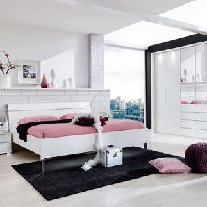 Schlafzimmer Loft, alpinweiß, 180 x 200 cm, Schrank 300 cm