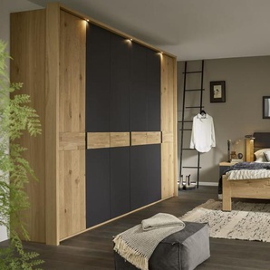 Schlafzimmer Minto 2.0, Balkeneiche Furnier/basalt