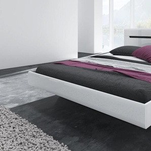 Schlafzimmer-Set HELVETIA Hektor Schlafzimmermöbel-Sets Gr. B/H: 160 cm x 200 cm, schwarz-weiß (weiß hochglanz, schwarz) Komplett Schlafzimmer