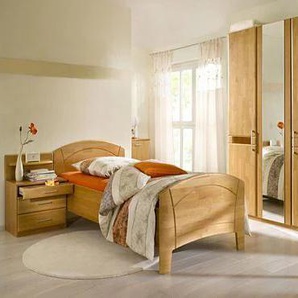 Schlafzimmer-Set RAUCH Sarah Schlafzimmermöbel-Sets Gr. mit 3-trg. Schrank, gelb (honigfarben) Komplett Schlafzimmer mit Bett 100200 cm und 2-oder 3-trg Schrank