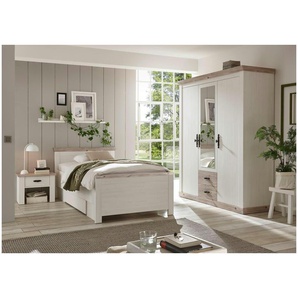 Schlafzimmer - weiß - Materialmix - 169 cm - 201 cm | Möbel Kraft
