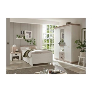 Schlafzimmer - weiß - Materialmix - 169 cm - 201 cm | Möbel Kraft