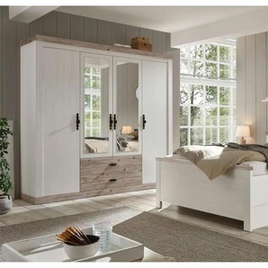 Schlafzimmer - weiß - Materialmix - 217 cm - 201 cm | Möbel Kraft
