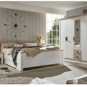 Schlafzimmer - weiß - Materialmix - 265 cm - 201 cm | Möbel Kraft