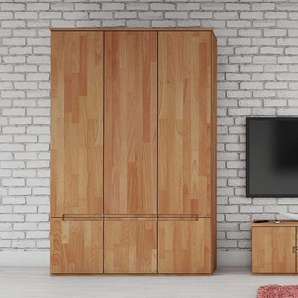 Schlafzimmerschrank aus Buche Massivholz Griffmulden