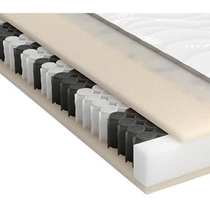 Schlaraffia Taschenfederkernmatratze Sky 200 TFK , Weiß , Textil , H2 , Füllung: Polyester , rechteckig , 90x200 cm , Reach , Härtegradauswahl, Bezug abnehmbar/waschbar, für verstellbare Lattenroste geeignet, atmungsaktiv, alternative Größen erhältlich ,