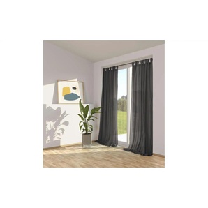 Schlaufenschal - grau - Baumwolle - 145 cm - 1 cm | Möbel Kraft