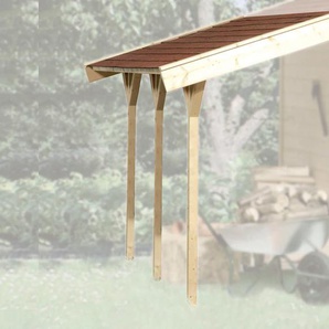 Schleppdach WEKA Gartenhaus-Anbaudächer beige (naturbelassen) Dächer