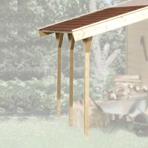 Schleppdach WEKA Gartenhaus-Anbaudächer beige (naturbelassen) Dächer für klassisches Stecksystem ab Haustiefe 200 cm