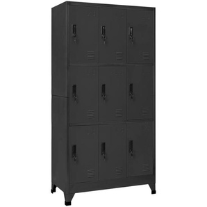Schließfachschrank Anthrazit 90x45x180 cm Stahl