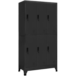 Schließfachschrank Anthrazit 90x45x180 cm Stahl