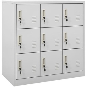 Schließfachschrank Hellgrau 90x45x92,5 cm Stahl