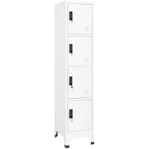 Schließfachschrank Weiß 38x45x180 cm Stahl