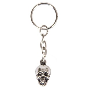 Schlüsselanhänger Schädel silberfarben Schlüssel Totenschädel Totenkopf Figur Schlüsselbund
