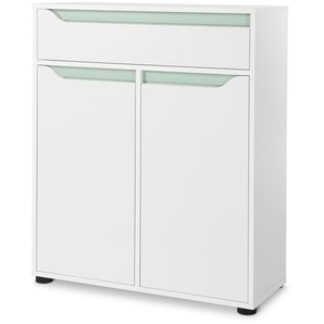 Schmales Bad-Sideboard - schwarz - Holz -