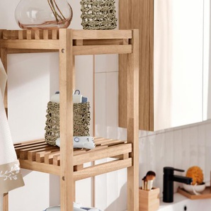 Schmales Standregal - naturfarben - Massivholz -
